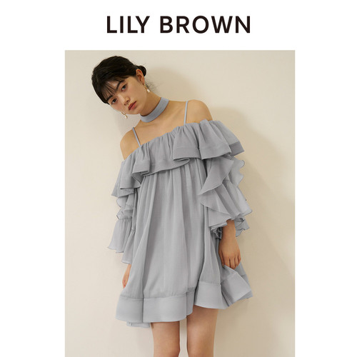 LILYBROWN可拆挂脖雪纺连衣裙