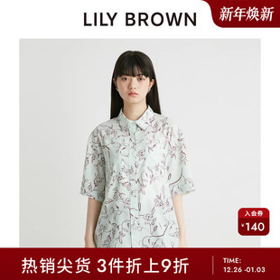 LWFT242098 度假风碎花印花雪纺小翻领衬衫 LILY BROWN春夏款
