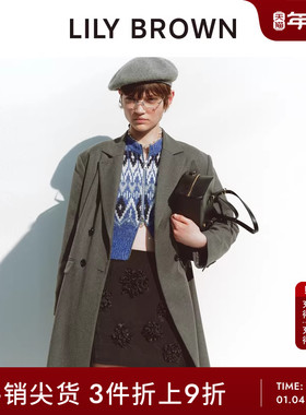 LILY BROWN秋冬款 甜美高腰立体花百搭短半身裙LWFS244213