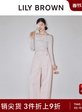 LILY BROWN春夏款Dickies联名高腰阔腿休闲裤LWFP251099