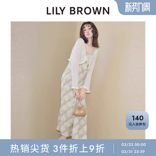 外套印花连衣裙两件套LWFO252038 针织开衫 LILY BROWN春夏款