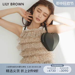 甜美复古木耳边吊带雪纺背心LWFT232051 LILY BROWN春夏款