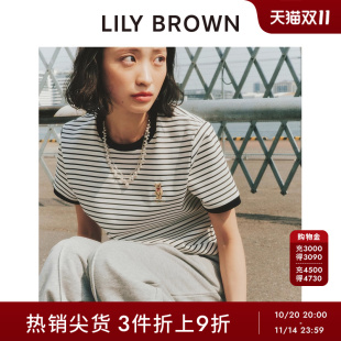 T恤LWCT252061 BEAR刺绣圆领正肩短袖 LILY BROWN春夏款