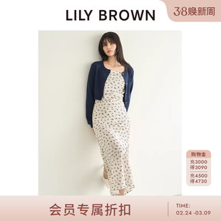 LILY BROWN2026早春新品针织开衫吊带印花连衣裙两件套LWFO261084