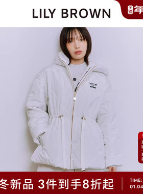 LILY BROWN2025秋冬新品MARY QUANT连帽抽绳棉服外套LWFC255031