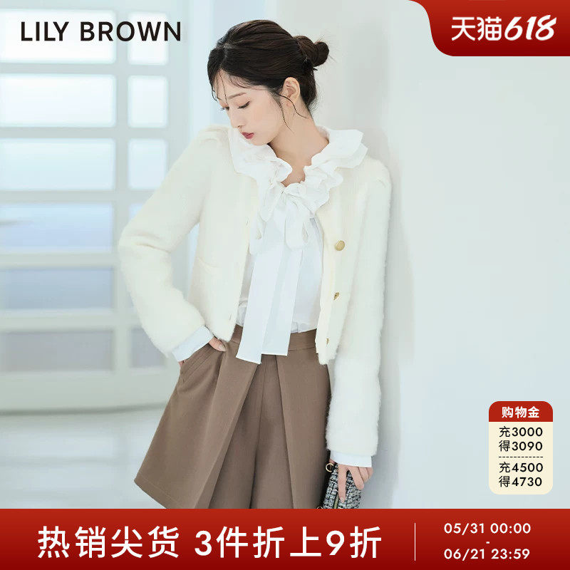 LILY BROWN秋冬款 气质高腰简约设计感A字短裙裤LWFP234059