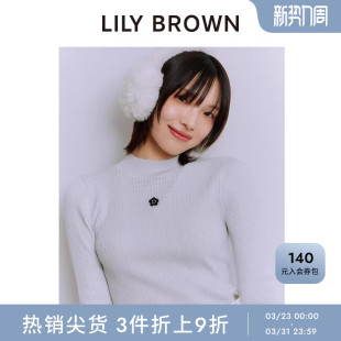 针织衫 LILY QUANT圆领修身 MARY 上衣LWNT255034 BROWN秋冬款
