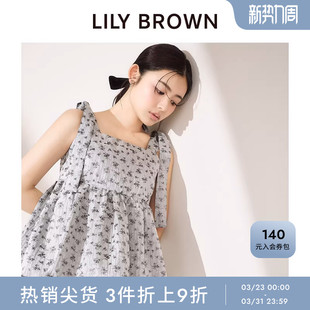 LILY 甜美公主露背系带蝴蝶结上衣LWFB242094 BROWN春夏款