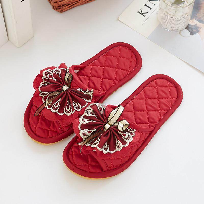 韩版居家室内布艺拖鞋男女情侣家用防滑牛筋底地板拖鞋春秋蝴蝶结,居家布艺,居家凉拖/凉鞋,淘宝优惠券,粉丝福利购,淘宝优惠卷