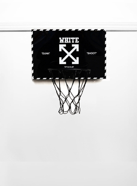 OWF潮牌篮球OFF家用儿童成人挂墙挂式篮板室内外篮球架篮框WHIT