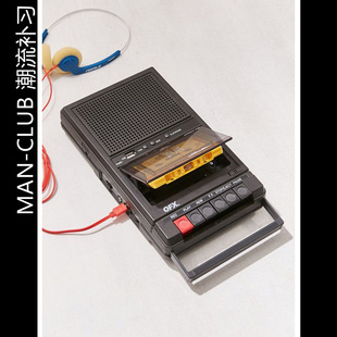 复古卡带机录音机鞋 手提便携黑白色磁带机USB播放可蓝牙连接 盒式