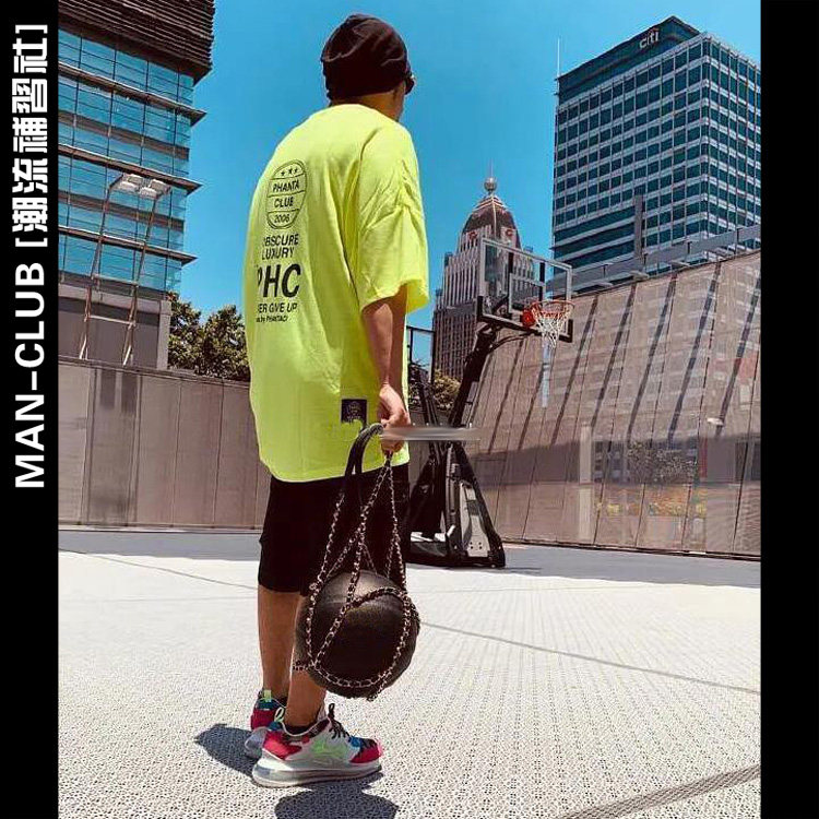 [style-club]球袋球网购物袋皮革金属银链包幻彩网袋网兜周董示范