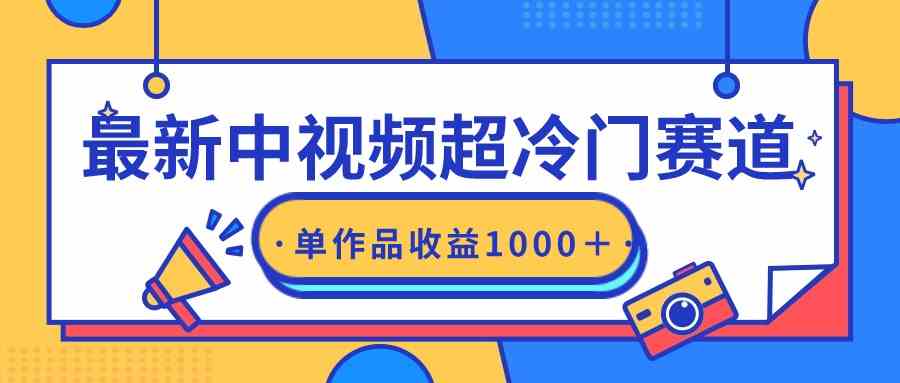 最新中视频超冷门赛道，轻松过原创，单条视频收益1000＋项目教程-封面