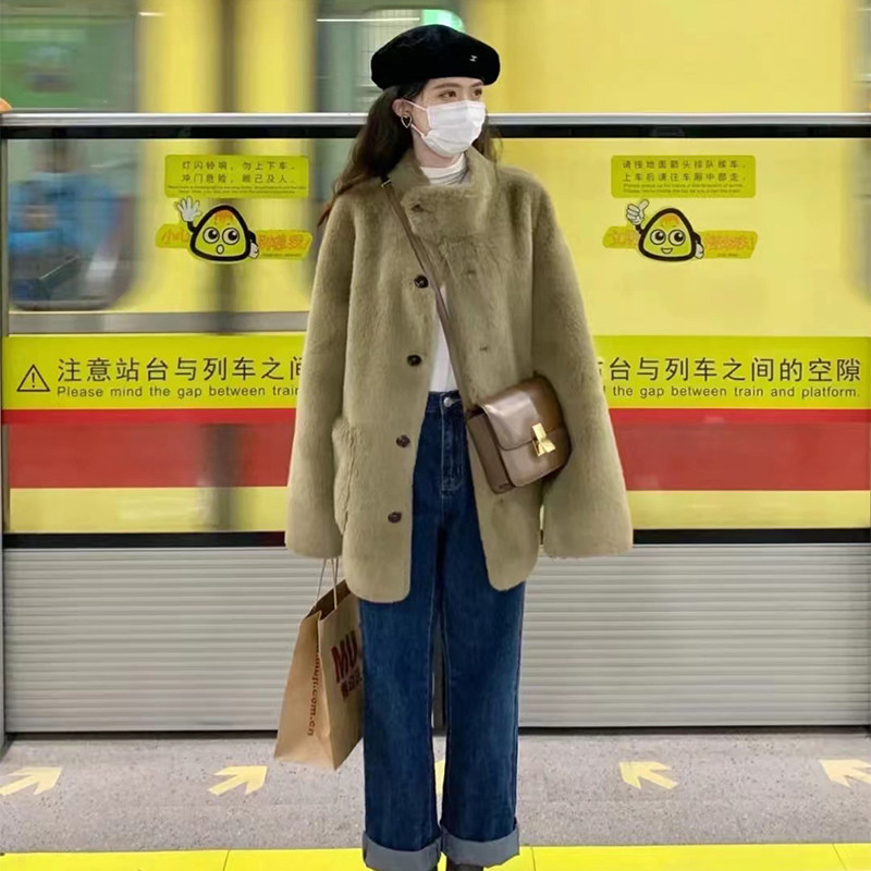 艺俏格通勤皮毛一体常规不掉毛