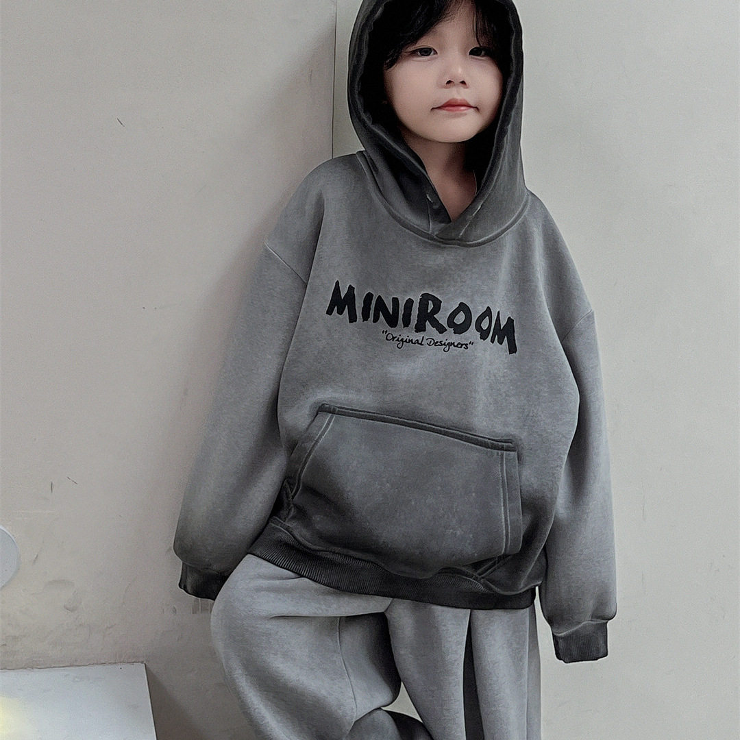 2024冬季新款儿童套装渐变色连帽上衣一体绒卫衣卫裤两件套,童装/婴儿装/亲子装,儿童运动套装,淘宝优惠券,粉丝福利购,淘宝优惠卷