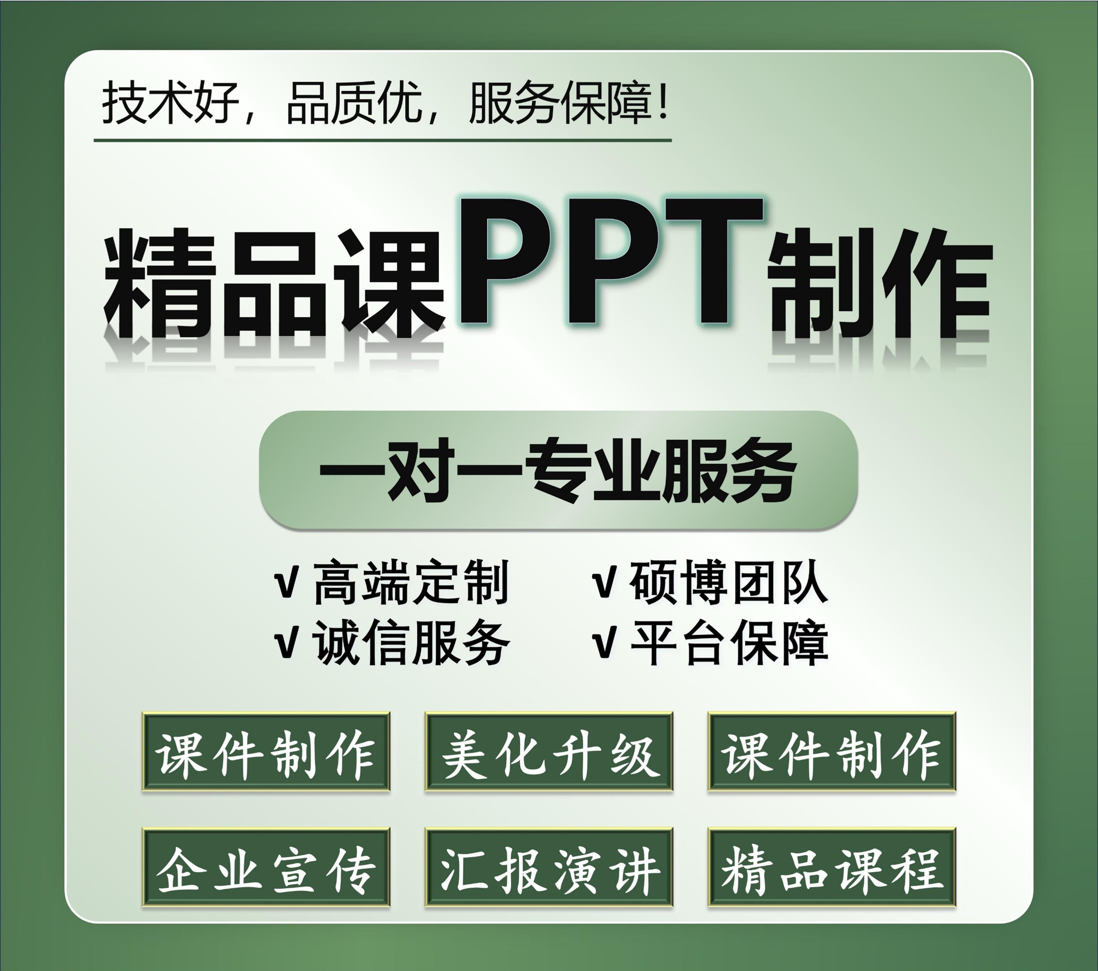 ppt制作定制美化修改整理幻灯片课件精品课微课老师录课专用设计