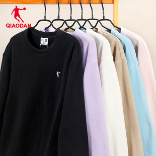 T恤摇粒绒内搭上衣 圆领长袖 乔丹抓绒衣保暖女士打底衫 2025秋冬季