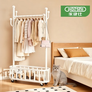 可移动衣帽架落地卧室2026新款晾衣架室内置物不占空间门后挂衣架