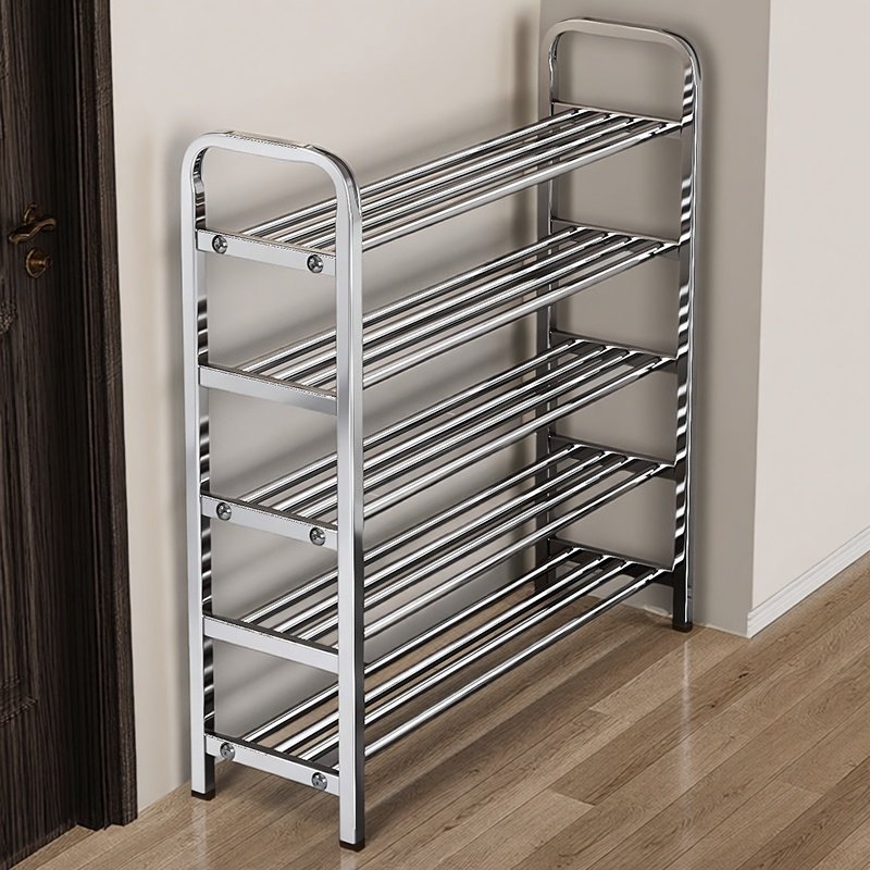 不锈钢鞋架子家用入户门口简易鞋柜小窄宿舍出租房多层鞋子收纳架,收纳整理,鞋子收纳架,淘宝优惠券,粉丝福利购,淘宝优惠卷