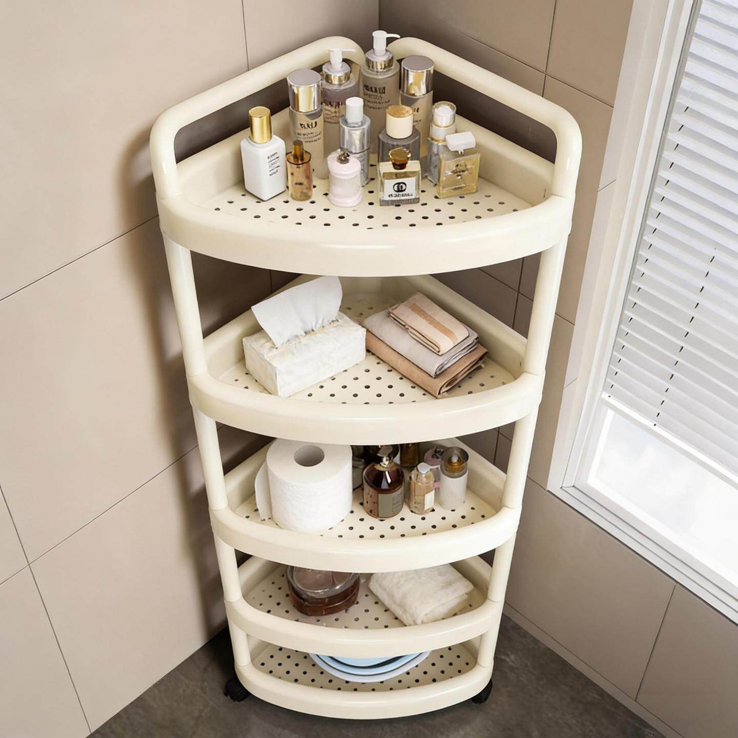 浴室三角置物架落地脸盆收纳架转角卫生间各种神器洗手间厕所架子