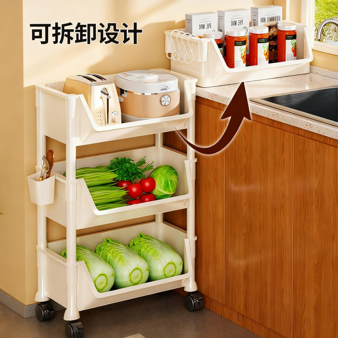厨房置物架可移动家用玩具零食