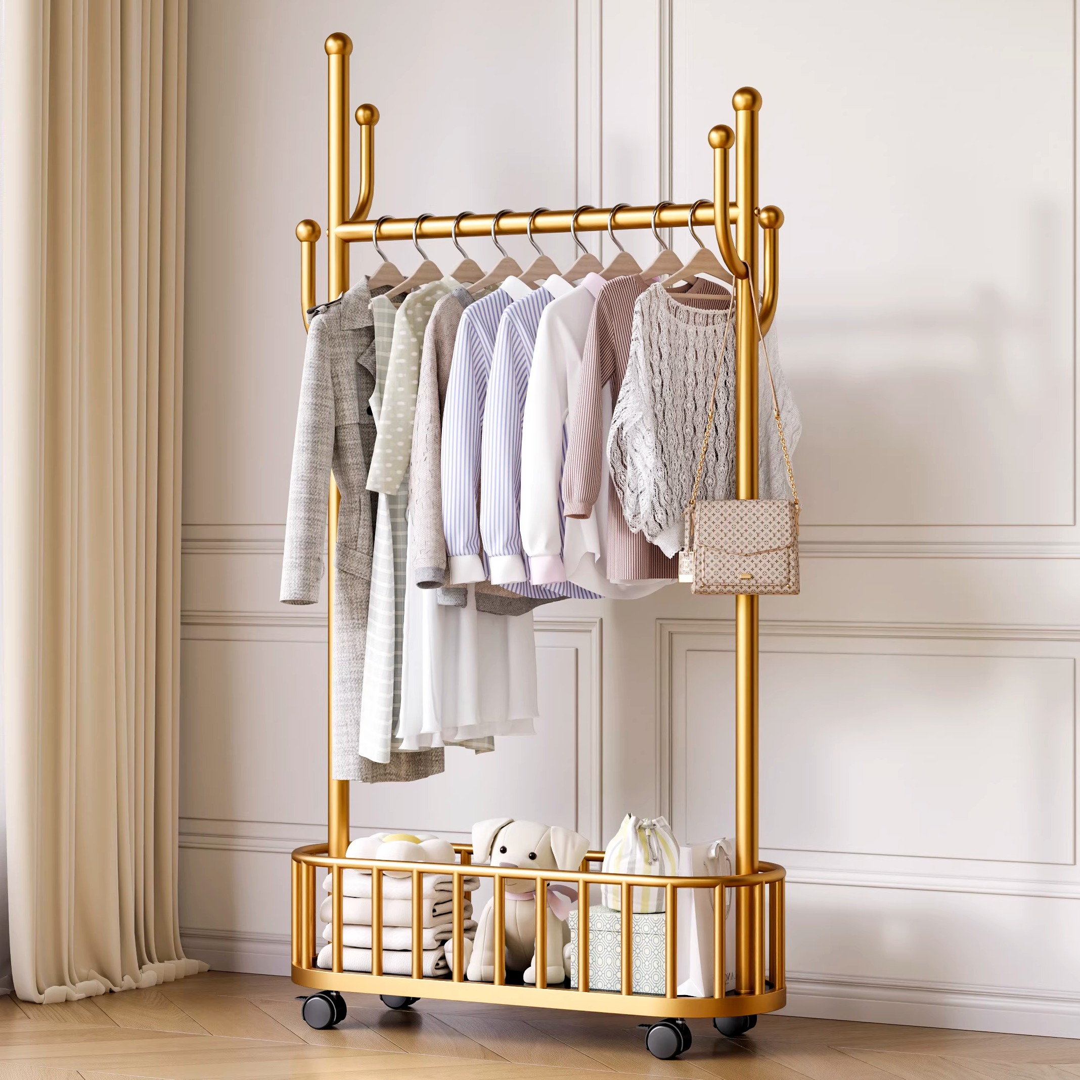 【国家补贴15%】落地卧室挂衣架