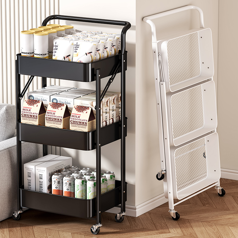家捷仕落地折叠小推车置物架