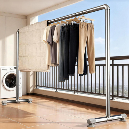 【国家补贴】钢管晾衣架阳台简易