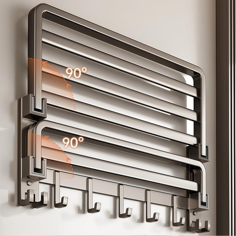 毛巾架卫生间免打孔置物架