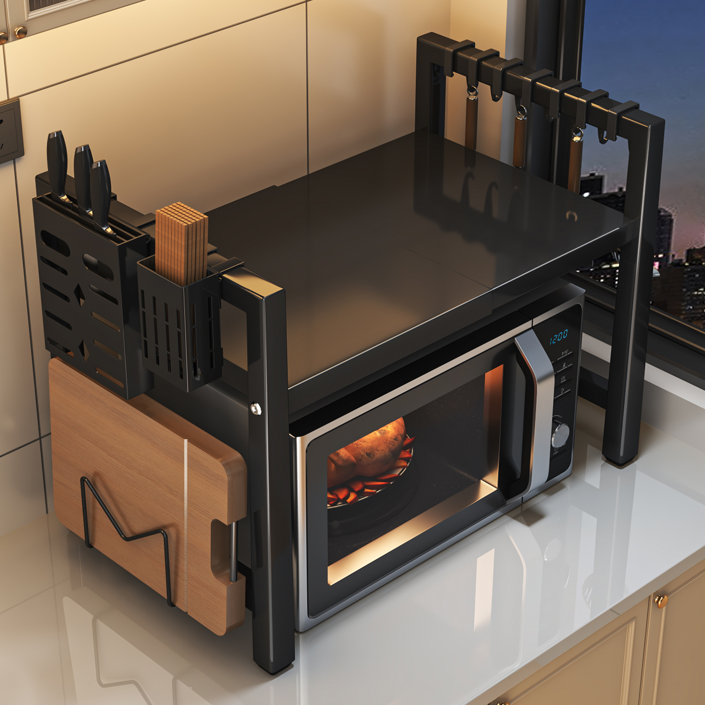 【爆卖10w+】厨房微波炉置物架