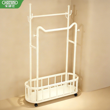 衣帽架落地卧室2025新款室内挂衣架家用阳台简易加粗可移动晾衣架