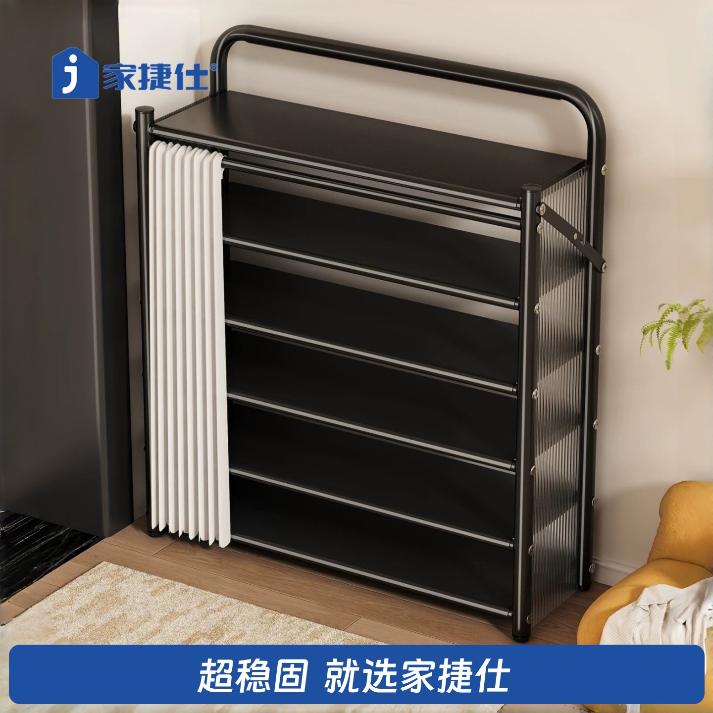 免安装防尘鞋架多层鞋子收纳架家用门口节省空间一拉就用折叠鞋柜