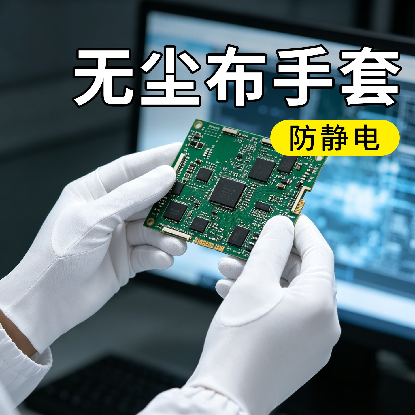 无尘布手套超细纤维防尘无尘室装机车间电子厂实验室舒适透气薄款