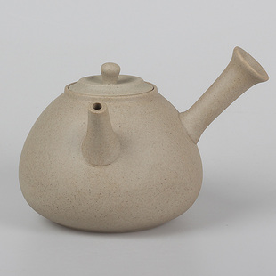 复古粗陶壶侧把壶煮茶器耐高温陶瓷烧水壶烫炉围炉明火可用防烫壶