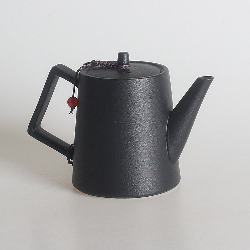 亏本250ml黑陶瓷泡茶壶简约泡茶器家用手把单壶茶水壶功夫茶具壶