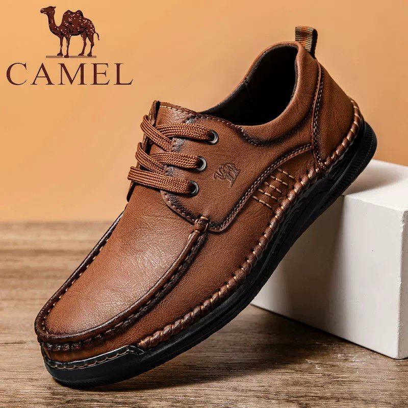骆驼男鞋高端商务真皮软底休闲皮鞋透气防滑耐磨中年男士爸爸鞋子,流行男鞋,休闲皮鞋,淘宝优惠券,粉丝福利购,淘宝优惠卷