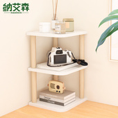 桌面置物架转角办公桌上三角迷你分层架简易木质拐角书桌收纳层架