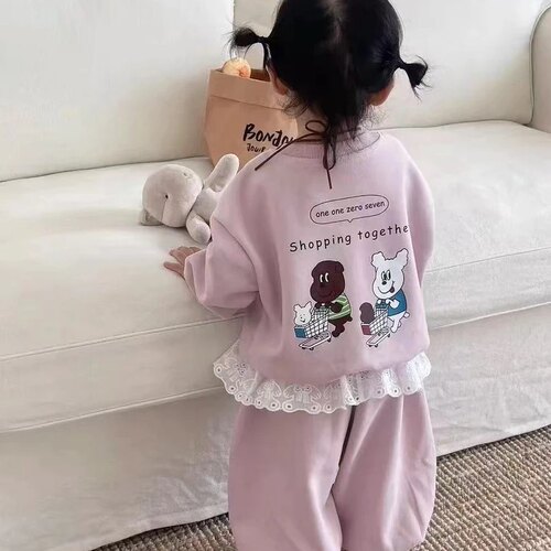 女童卫衣套装秋季新款两件套