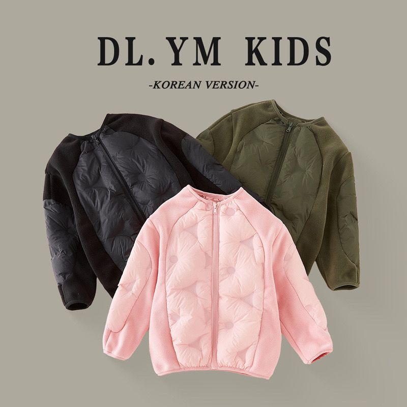 秋冬儿童拼接羽绒服轻薄内胆外套