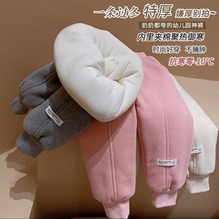 男女宝外穿加棉宽松 加厚三层夹棉加绒保暖长裤 儿童冬季 棉裤