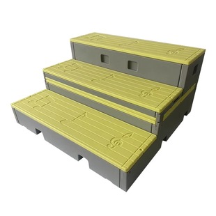 HDPE幼儿园中小学音乐塑料合唱台阶三层可移动折叠拍照合唱台阶