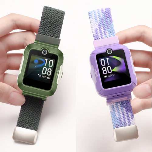 适用于华为儿童手表5表带5活力版/5新耀版新款磁吸扣编织腕带智能电话手表5代舒适透气男女学生替换带配件