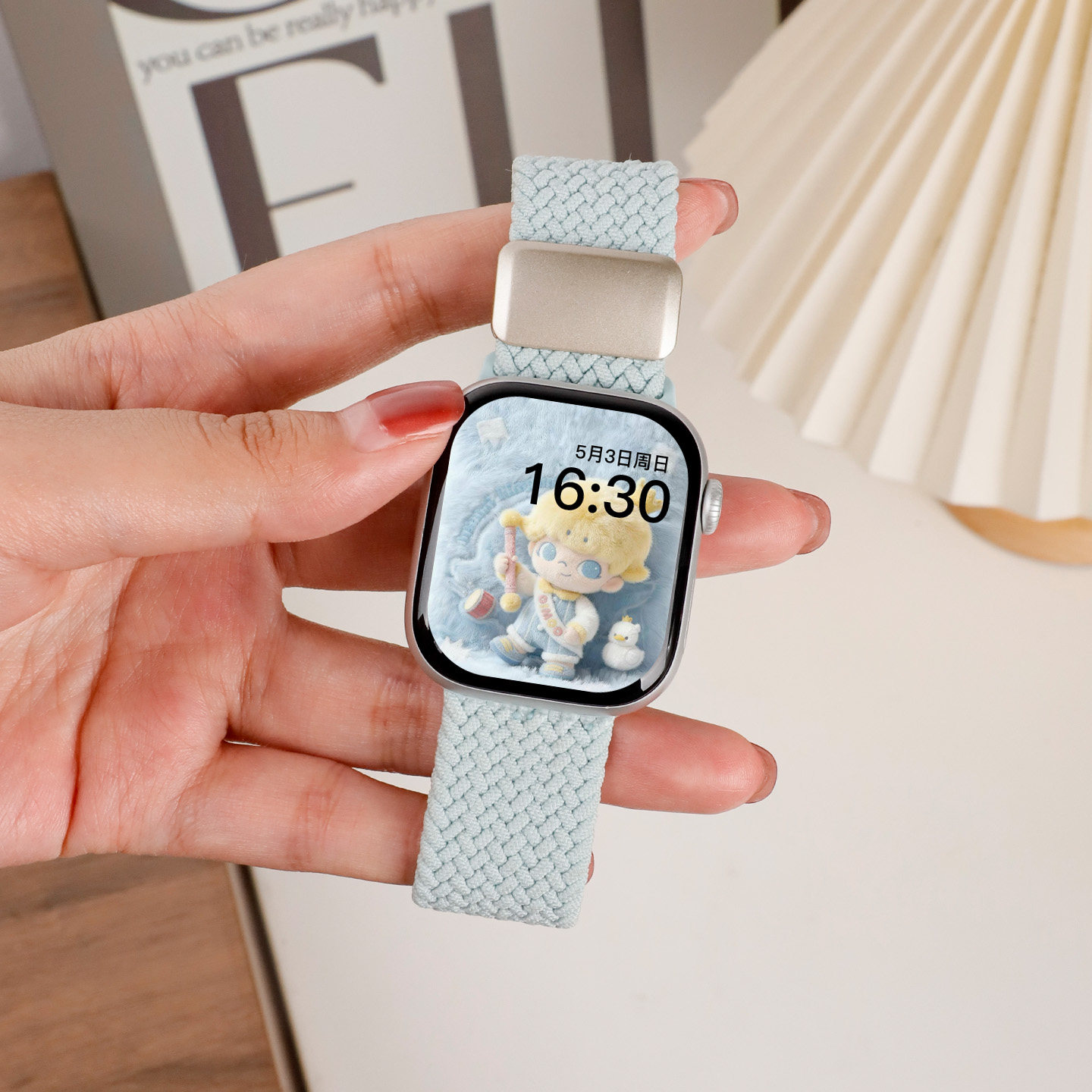 适用于iwatch11表带applewatchS10磁吸编织S9磁吸腕带苹果运动手表8新款女士ultra3男高级感S7/6/5时尚夏配件