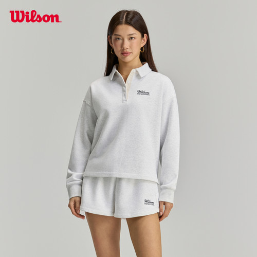 Wilson威尔胜26年秋季新款女士WSP系列网球运动POLO领套头卫衣