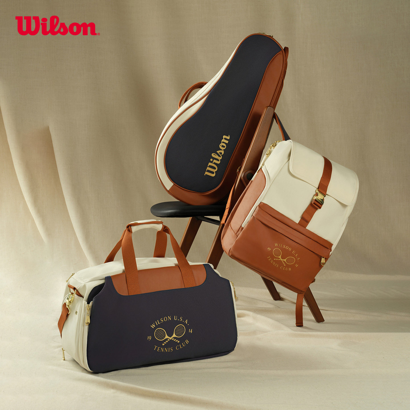 Wilson威尔胜26新款大容量多功能成人经典复古单双肩手提网球包