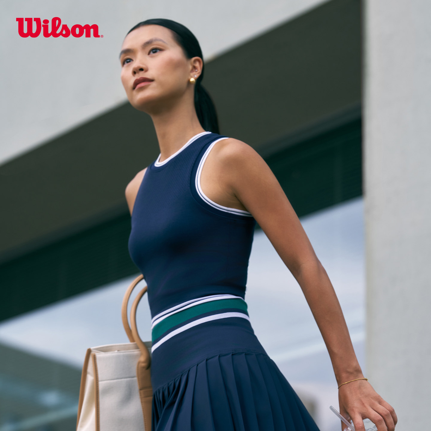 Wilson威尔胜26年夏季新款女士紧身透气舒适百搭运动网球针织背心