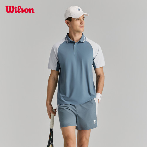 Wilson威尔胜26年夏季新款男士WSP系列透气弹力网球运动短袖POLO
