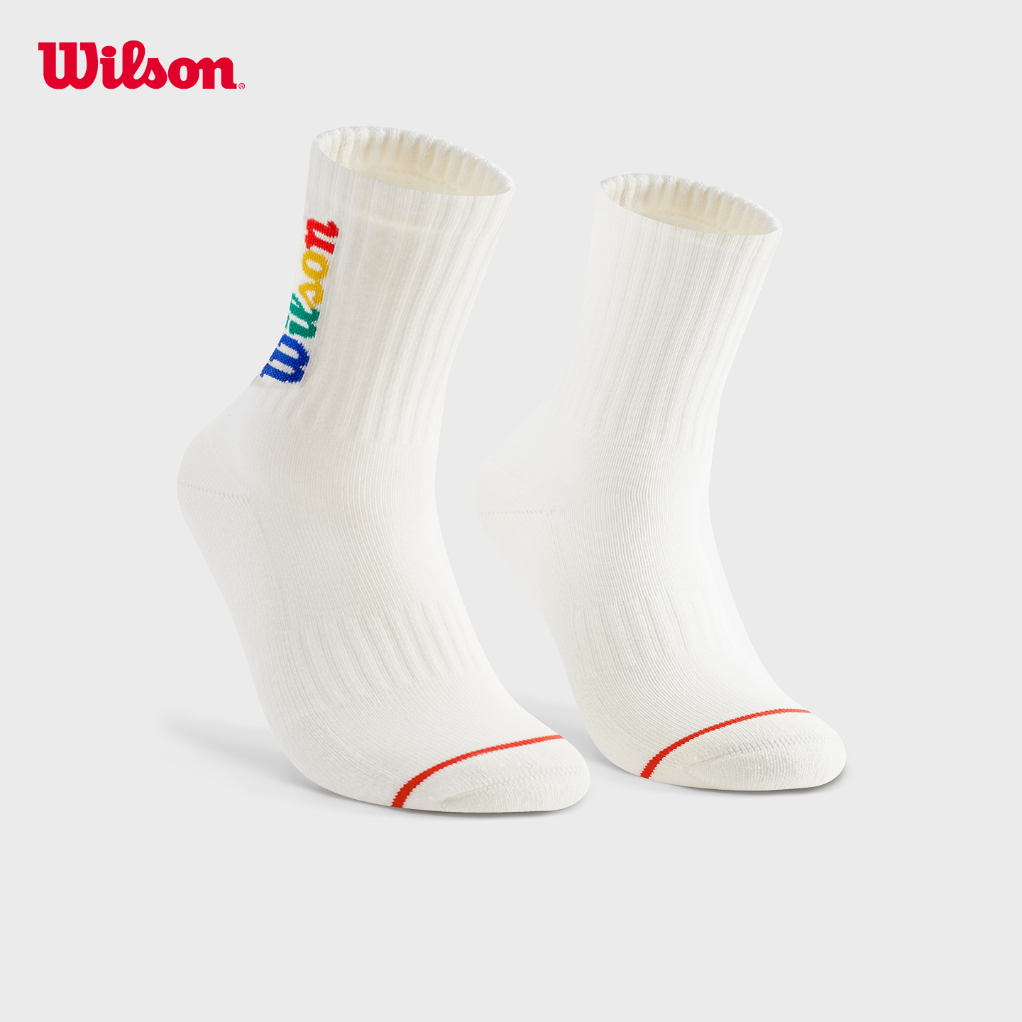 Wilson威尔胜LOGO中性高腰袜