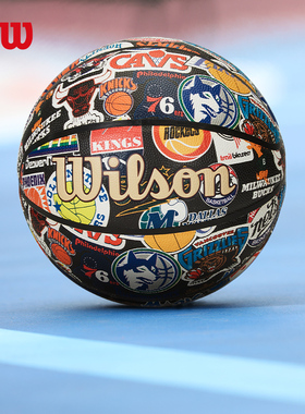 Wilson威尔胜官方NBA球队潮流满印全队徽复古LOGO室内外篮球送礼