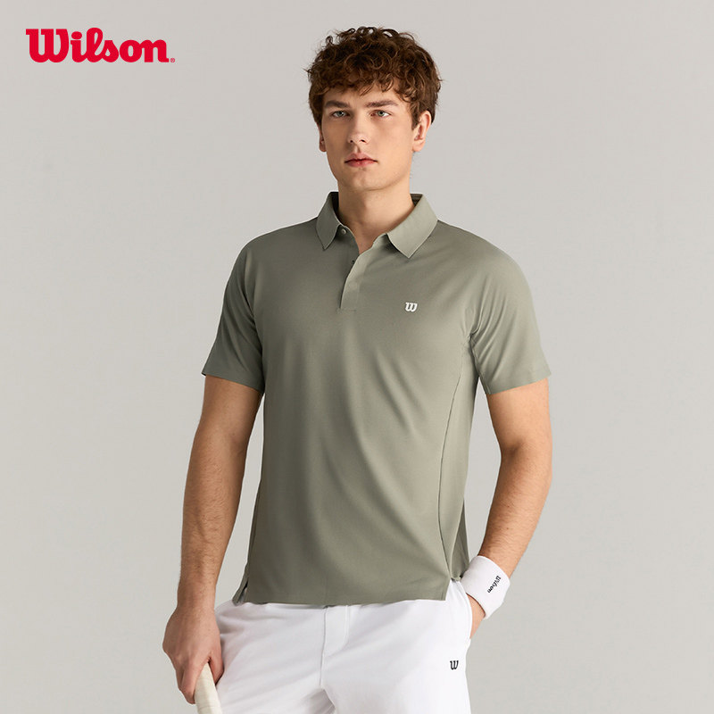 Wilson威尔胜官方夏季男士DAILY网球运动吸湿速干透气短袖POLO衫